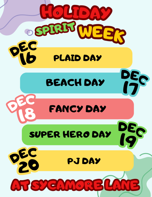 Holiday Spirit Week