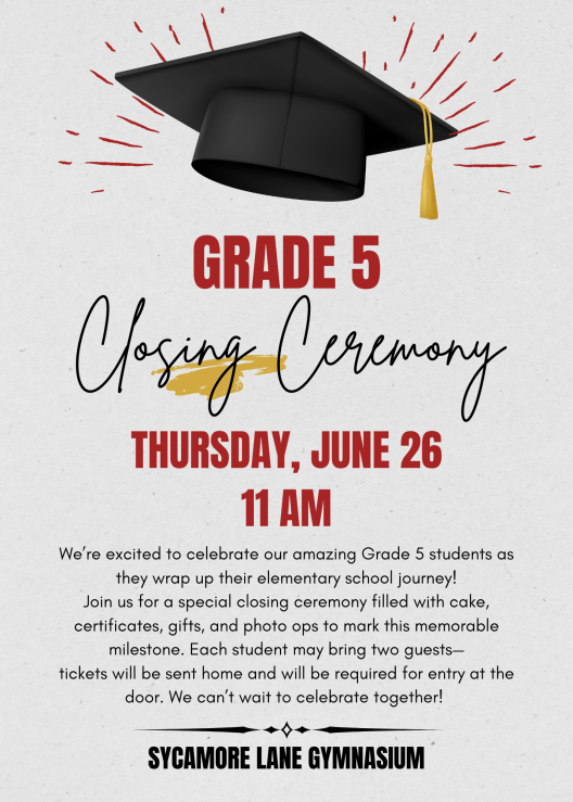Grade 5 Closing Ceremony
